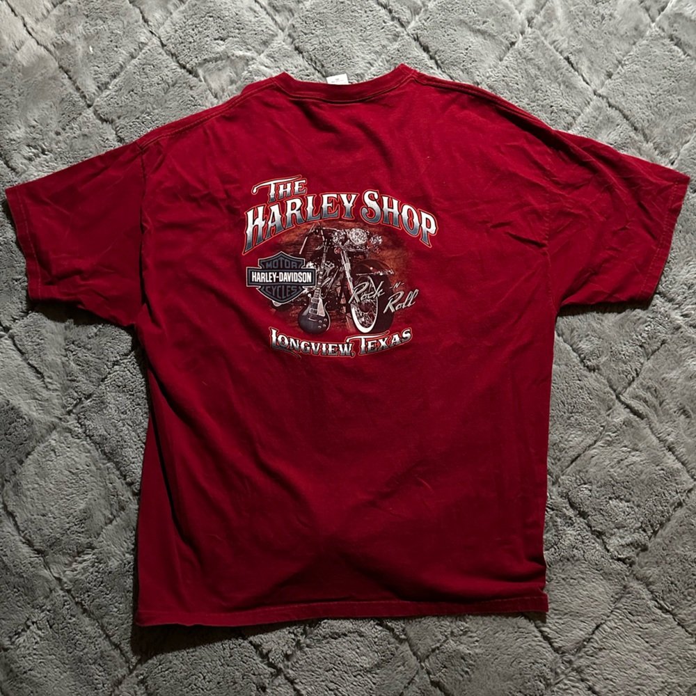 Red Harley Davison Longview Texas  Shirt